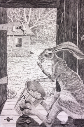 "Brer Rabbit Nibbles up all the Butter" (SOLD)